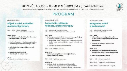 PROGRAM - Rozkvět kouče - Ikigai v mé profesi Český Krumlov 2025